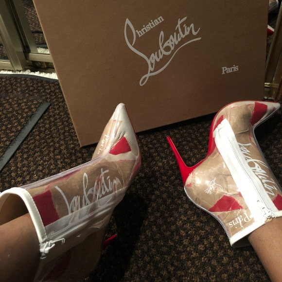 Christian Louboutin So Kate Booty 100mm PVC/Loubikraft/Pat - Picture 3 of 13